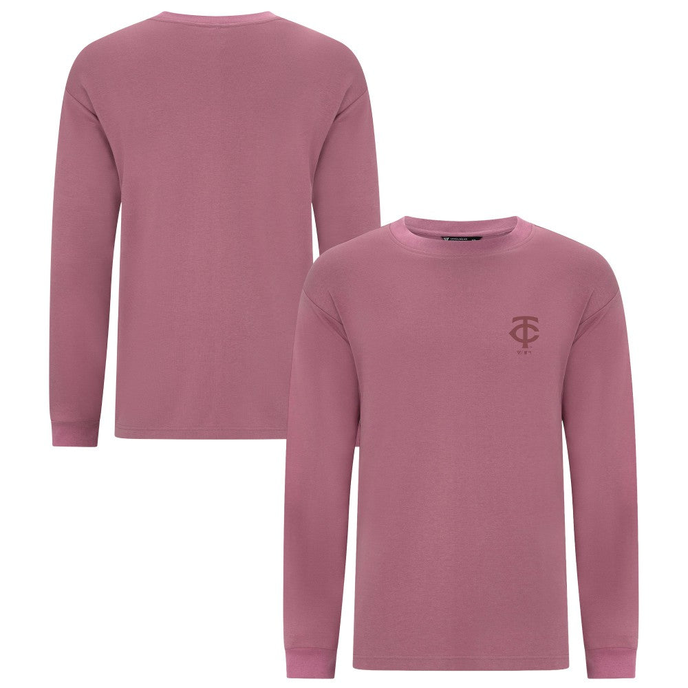 Minnesota Twins Levelwear Bridal Rose Luxe Signature Long Sleeve T-Shirt - Pink