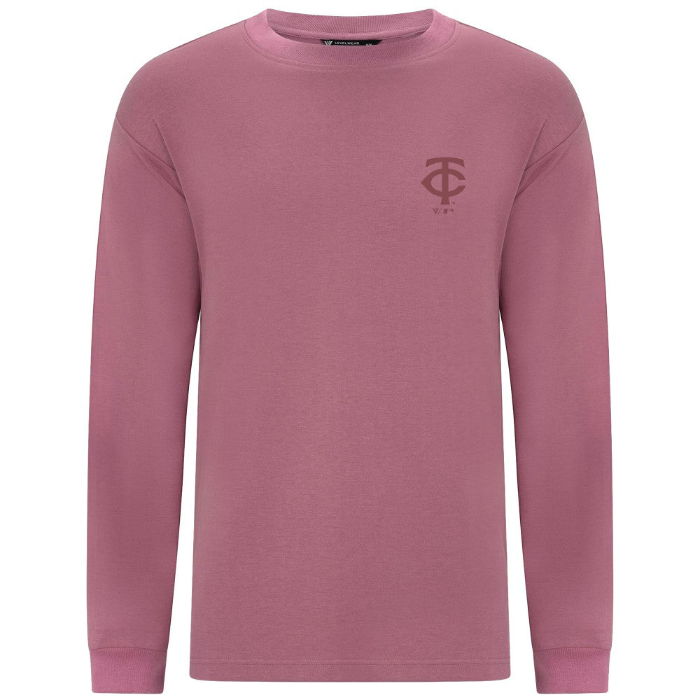 Minnesota Twins Levelwear Bridal Rose Luxe Signature Long Sleeve T-Shirt - Pink