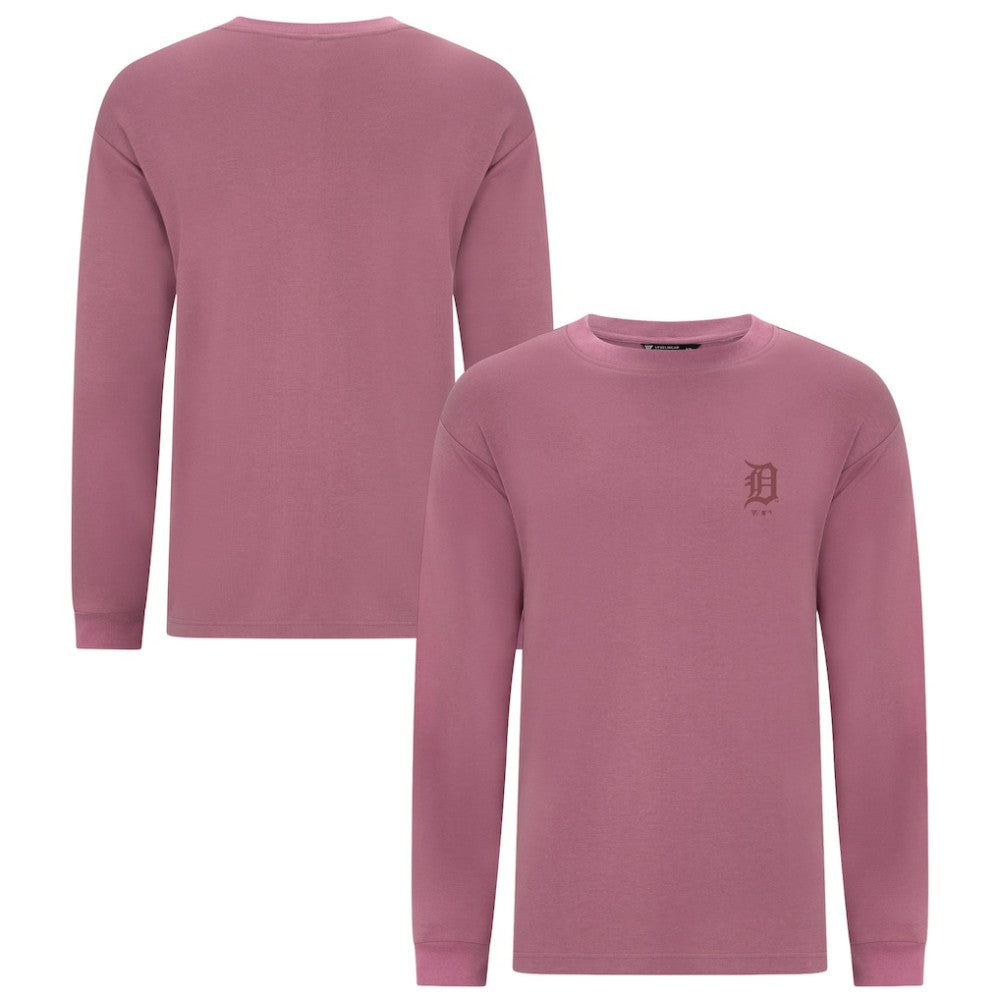 Detroit Tigers Levelwear Bridal Rose Luxe Signature Long Sleeve T-Shirt - Pink