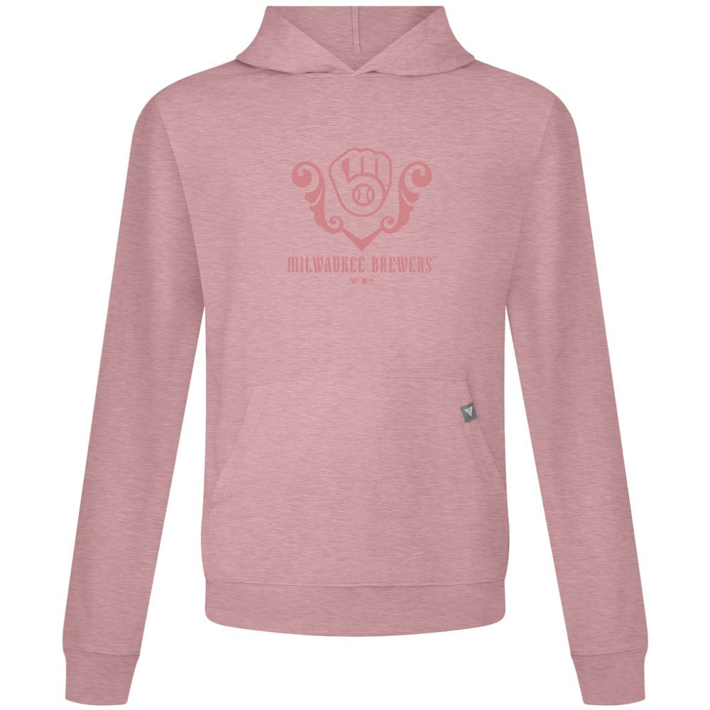 Milwaukee Brewers Levelwear Bridal Rose Relay Pullover Hoodie - Pink
