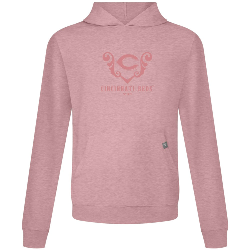 Cincinnati Reds Levelwear Bridal Rose Relay Pullover Hoodie - Pink