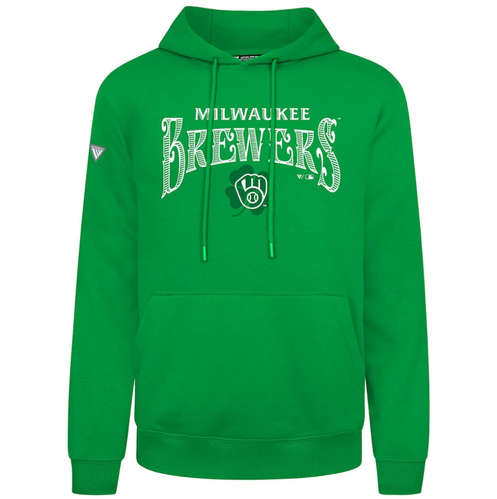 Milwaukee Brewers Levelwear St. Patrick's Day Podium Hoodie - Green