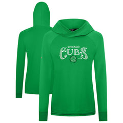 Chicago Cubs Levelwear Women's St. Patrick's Day Slender Raglan Hoodie - Green