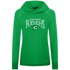 Cincinnati Reds Levelwear Women's St. Patrick's Day Slender Raglan Hoodie - Green