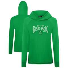 Boston Red Sox Levelwear Women's St. Patrick's Day Slender Raglan Hoodie - Green