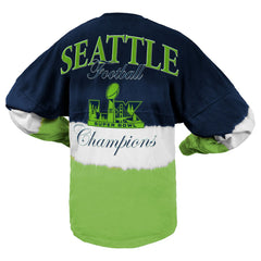 NFL Seattle Seahawks Spirit Jersey Women's Super Bowl LX s Horizontal Ombre Long Sleeve T-Shirt