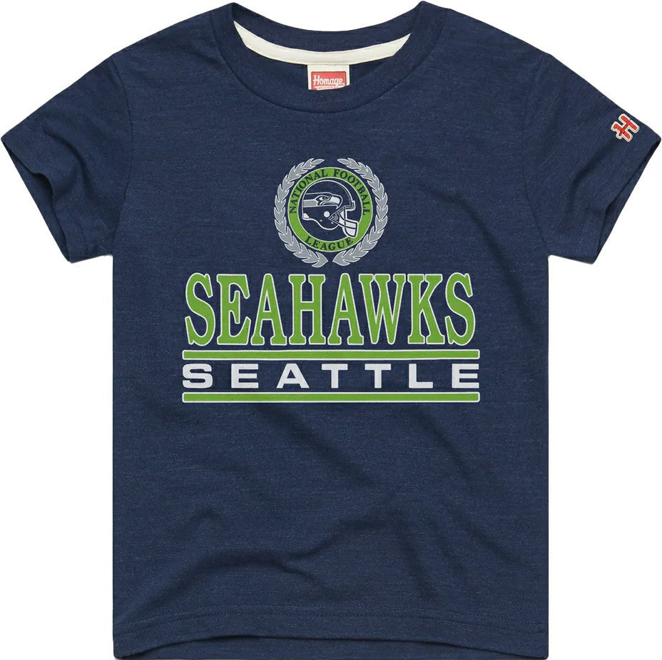 NFL Seattle Seahawks Homage Youth Crest Tri-Blend T-Shirt