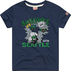 NFL Seattle Seahawks Leonardo  Homage Youth TMNT Tri-Blend T-Shirt