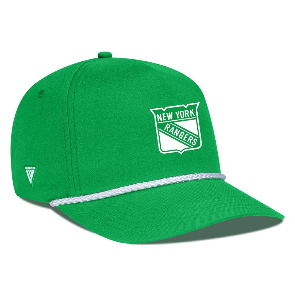 New York Rangers Levelwear St. Patrick's Day Gambit Rope Adjustable Hat