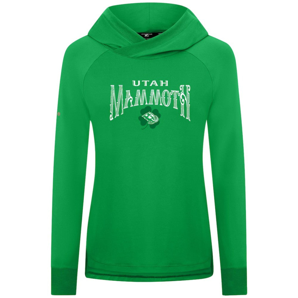 Utah Mammoth Levelwear Women's St. Patrick's Day Slender Raglan Hoodie