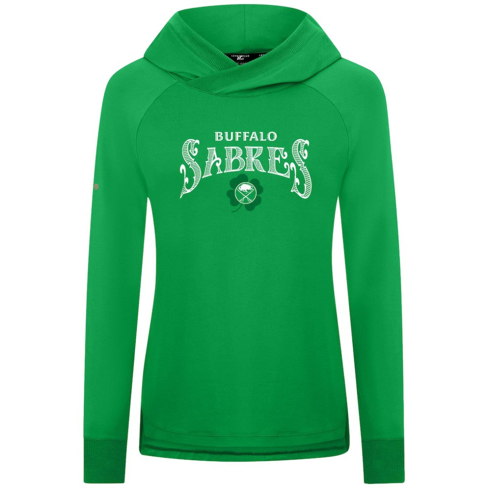 Buffalo Sabres Levelwear Women's St. Patrick's Day Slender Raglan Hoodie