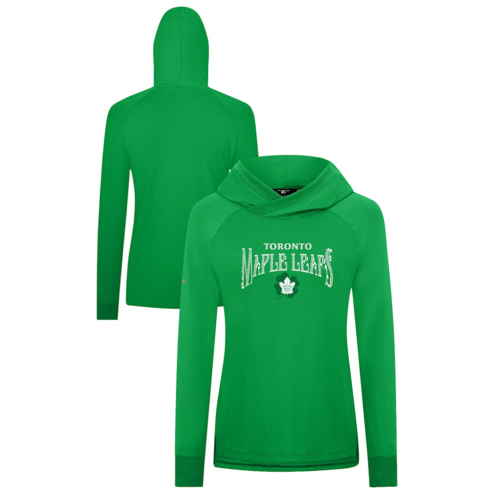 Toronto Maple Leafs Levelwear Women's St. Patrick's Day Slender Raglan Hoodie