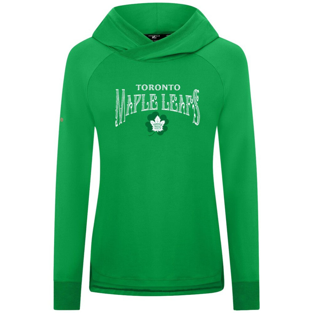 Toronto Maple Leafs Levelwear Women's St. Patrick's Day Slender Raglan Hoodie