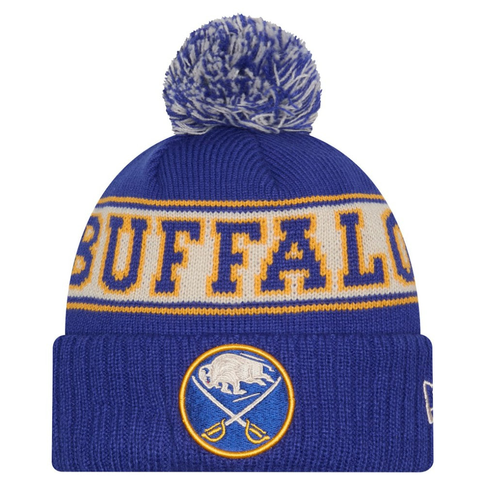Buffalo Sabres New Era Retro Cuffed Knit Hat with Pom