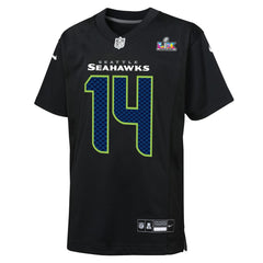 NFL Seattle Seahawks Sam Darnold  Youth Super Bowl LX Carbon Fashion Game Jersey