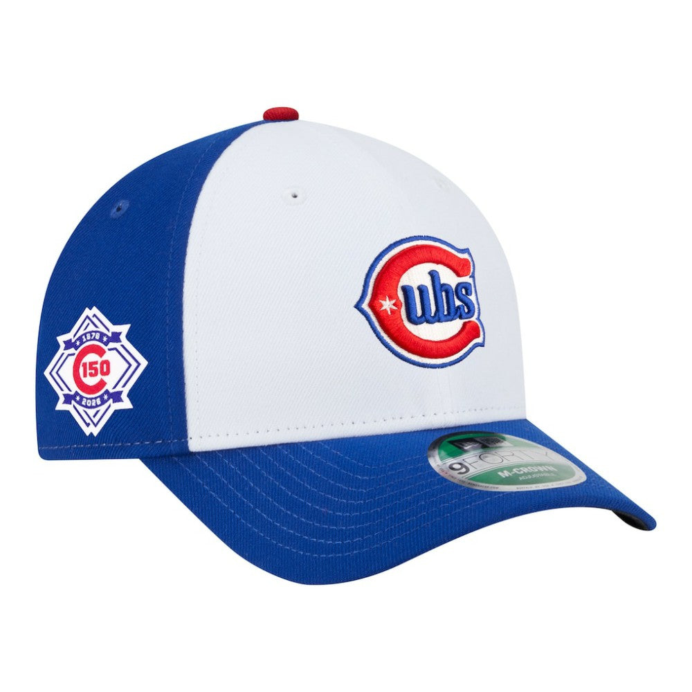 Chicago Cubs 150th Anniversary 9FORTY M-Crown Adjustable Hat - White/Royal | New Era