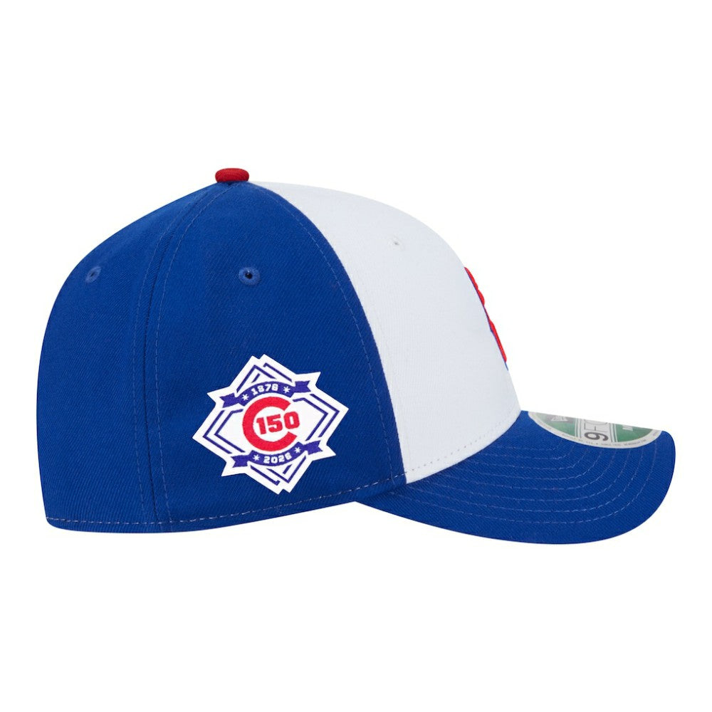 Chicago Cubs 150th Anniversary 9FORTY M-Crown Adjustable Hat - White/Royal | New Era