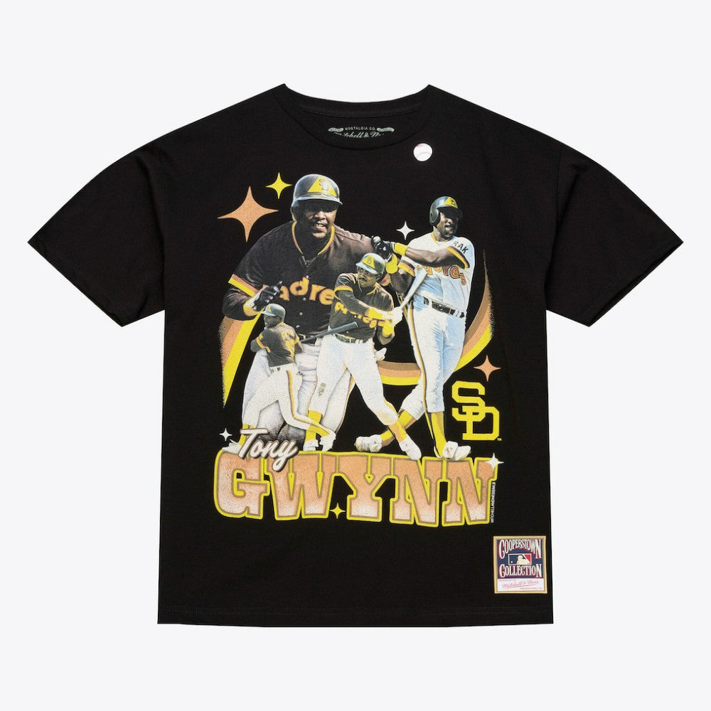 Tony Gwynn San Diego Padres Legendary Collage Player T-Shirt - Black | Mitchell & Ness