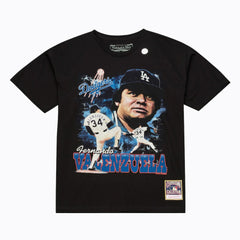 Fernando Valenzuela Los Angeles Dodgers Legendary Collage Player T-Shirt - Black | Mitchell & Ness