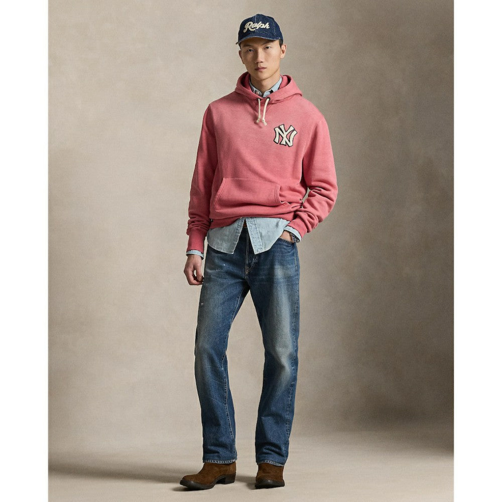 Yankees Polo Ralph Lauren Fleece Hoodie - Red