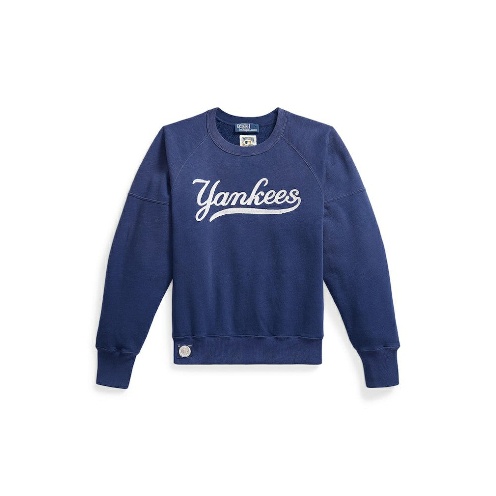 Yankees Polo Ralph Lauren Women's Vintage Knit Sweatshirt - Navy