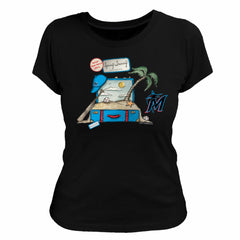 Miami Marlins Tiny Turnip Women's 2026 Spring Training T-Shirt - Black