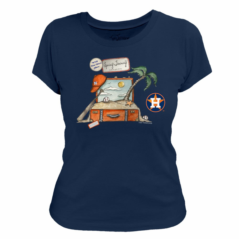 Houston Astros Tiny Turnip Women's 2026 Spring Training T-Shirt - Navy