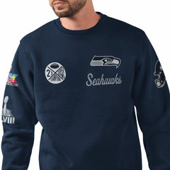 NFL Seattle Seahawks Starter Two-Time Super Bowl s Classic Fleece Sweatshirt