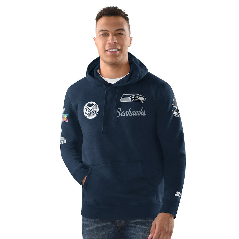 NFL Seattle Seahawks Starter Two-Time Super Bowl s Classic Fleece Hoodie