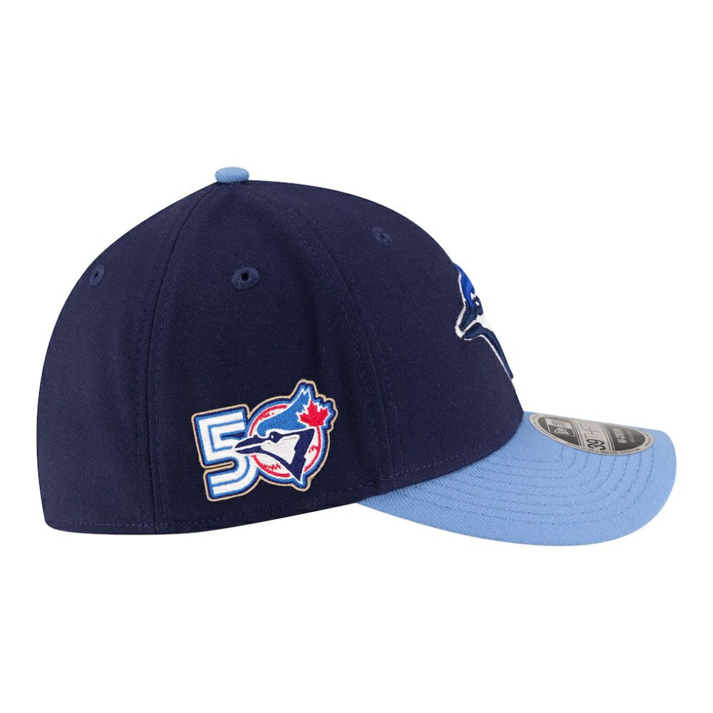 Toronto Blue Jays 50th Season Player Replica 39THIRTY Flex Hat - Navy/Powder Blue | New Era