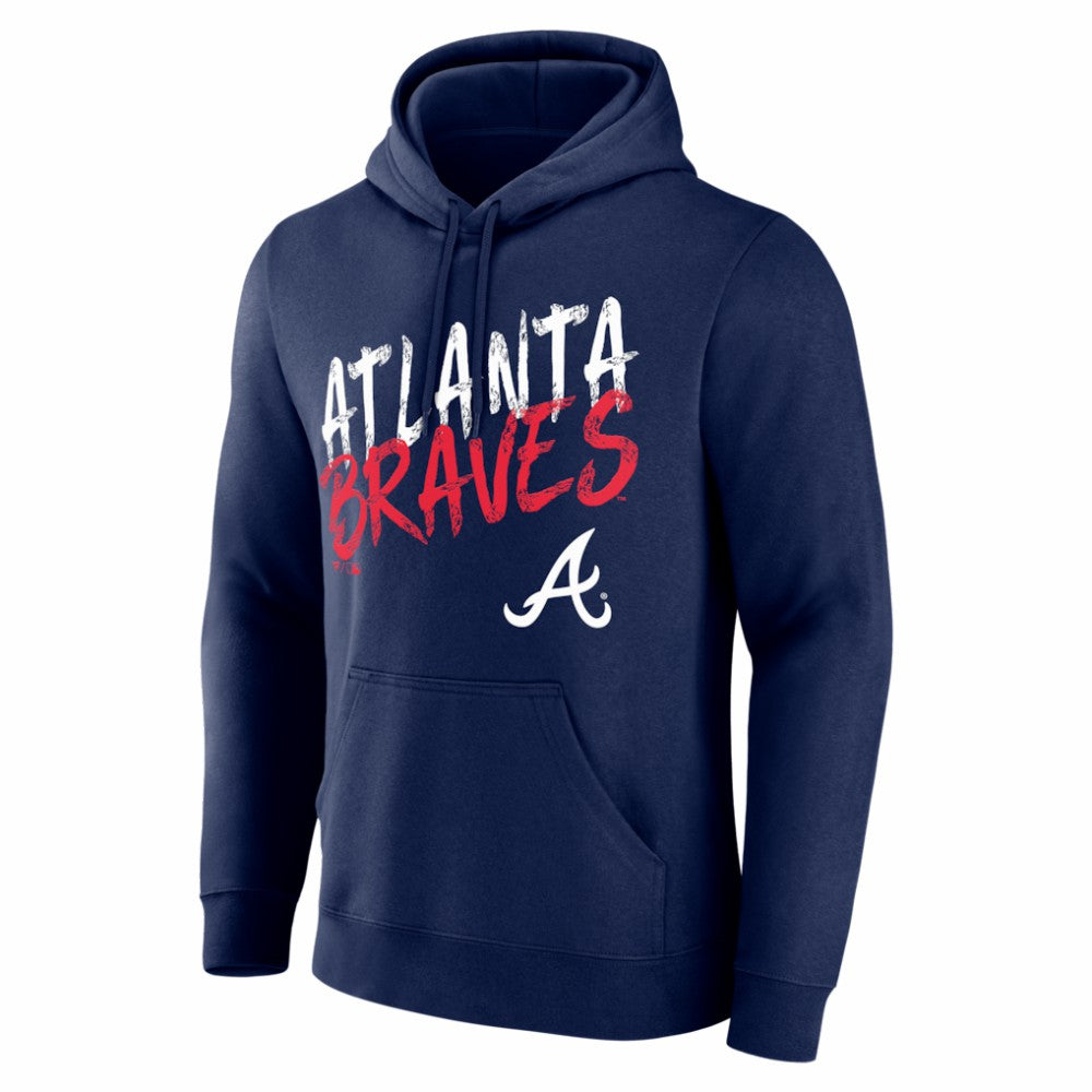 Atlanta Braves  Hustle Personalized Name & Number Hoodie - Navy