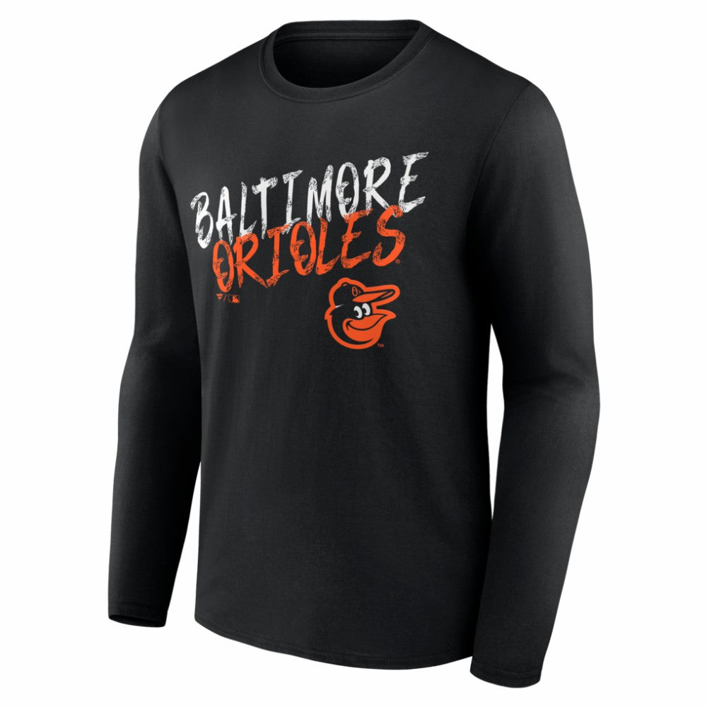 Baltimore Orioles  Hustle Personalized Name & Number Long Sleeve T-Shirt - Black