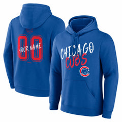 Chicago Cubs  Hustle Personalized Name & Number Hoodie - Royal