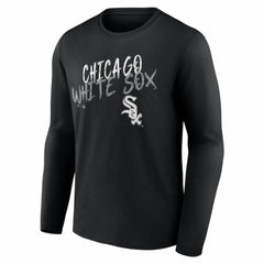 Chicago White Sox  Hustle Personalized Name & Number Long Sleeve T-Shirt - Black