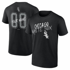 Chicago White Sox  Hustle Personalized Name & Number T-Shirt - Black