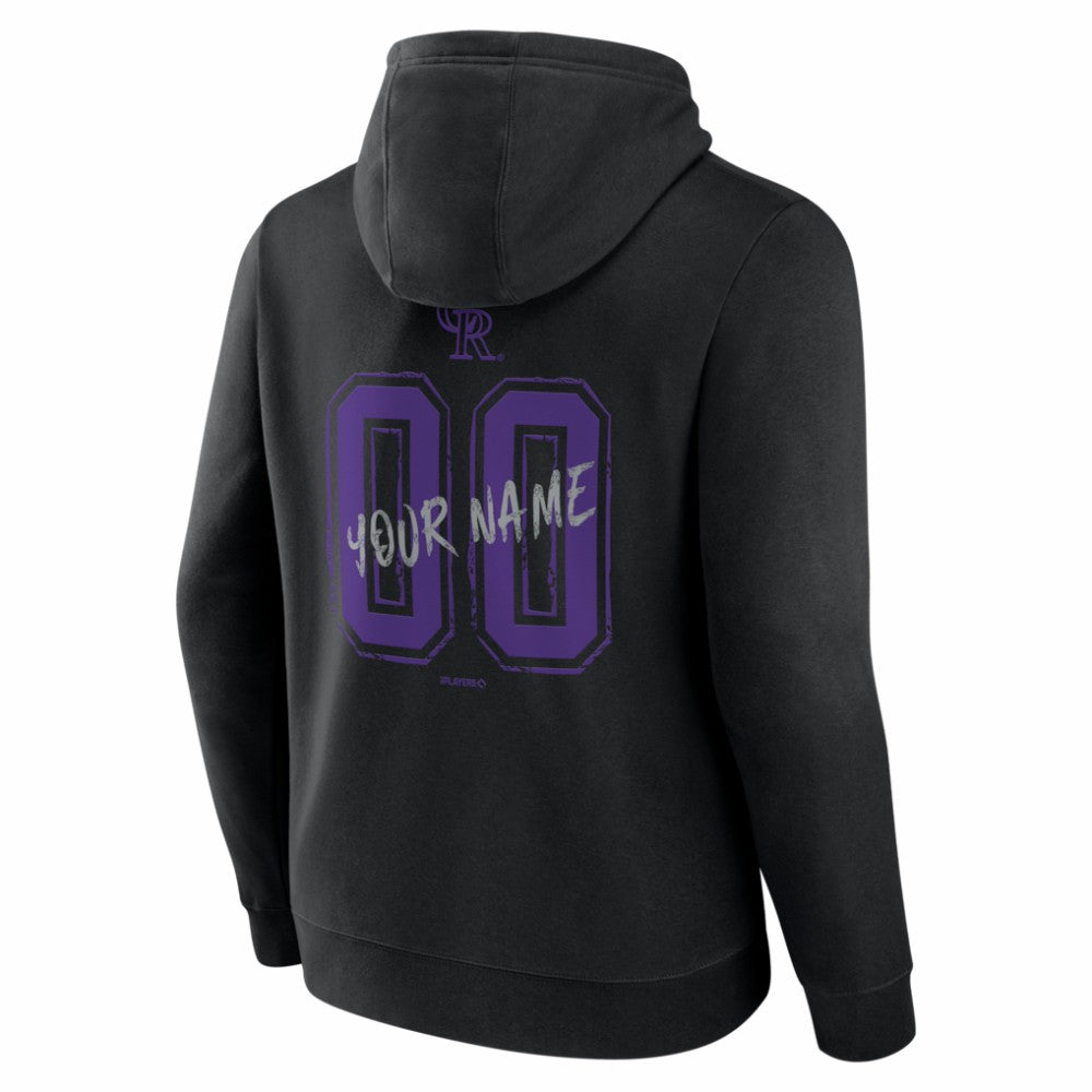 Colorado Rockies  Hustle Personalized Name & Number Hoodie - Black