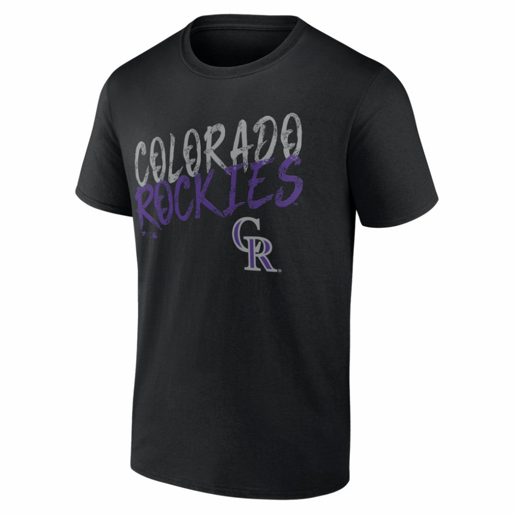 Colorado Rockies  Hustle Personalized Name & Number T-Shirt - Black