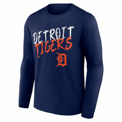 Detroit Tigers  Hustle Personalized Name & Number Long Sleeve T-Shirt - Navy