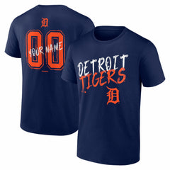 Detroit Tigers  Hustle Personalized Name & Number T-Shirt - Navy