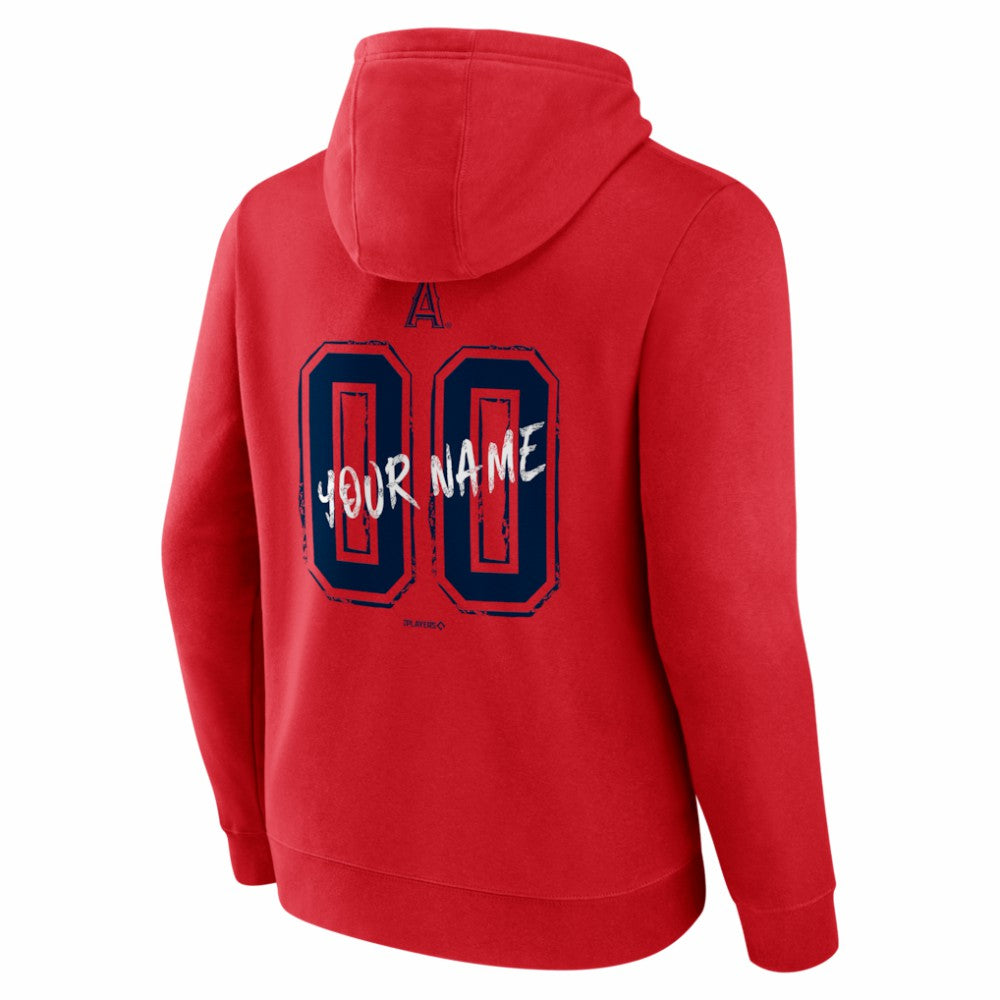 Los Angeles Angels  Hustle Personalized Name & Number Hoodie - Red