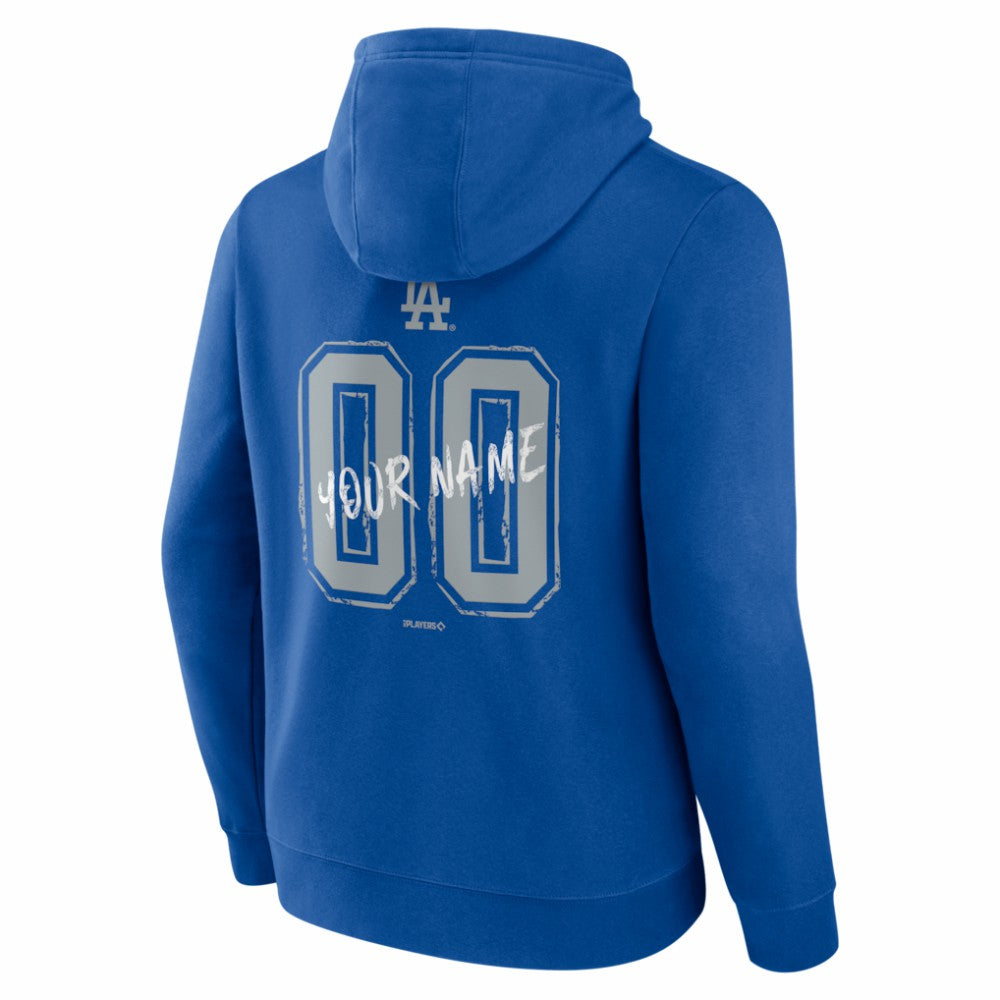 Los Angeles Dodgers  Hustle Personalized Name & Number Hoodie - Royal