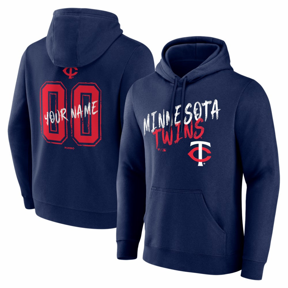 Minnesota Twins  Hustle Personalized Name & Number Hoodie - Navy