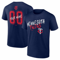 Minnesota Twins  Hustle Personalized Name & Number T-Shirt - Navy