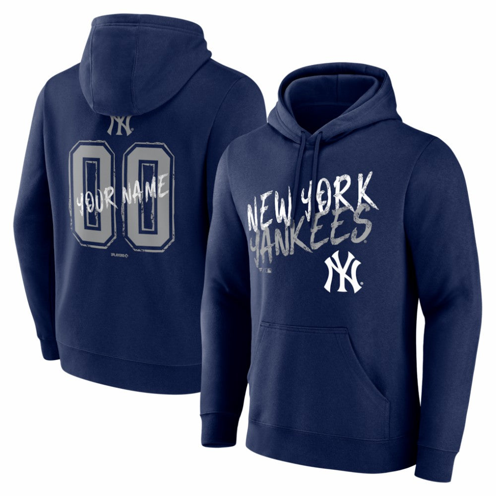 New York Yankees  Hustle Personalized Name & Number Hoodie - Navy