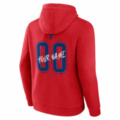 Philadelphia Phillies  Hustle Personalized Name & Number Hoodie - Red