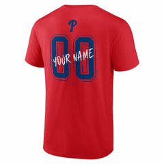 Philadelphia Phillies  Hustle Personalized Name & Number T-Shirt - Red