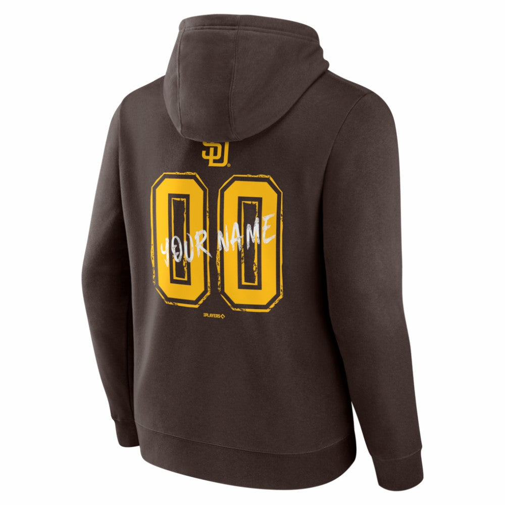 San Diego Padres  Hustle Personalized Name & Number Hoodie - Brown