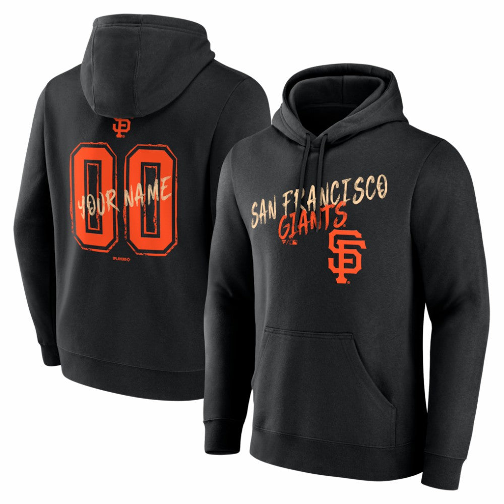 San Francisco Giants  Hustle Personalized Name & Number Hoodie - Black