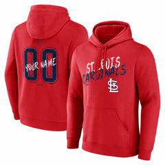 St. Louis Cardinals  Hustle Personalized Name & Number Hoodie - Red