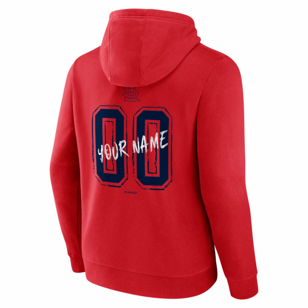 St. Louis Cardinals  Hustle Personalized Name & Number Hoodie - Red
